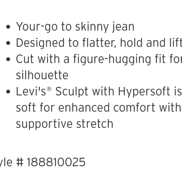 Levi's 711 Skinny Jeans - Picture 5 of 6